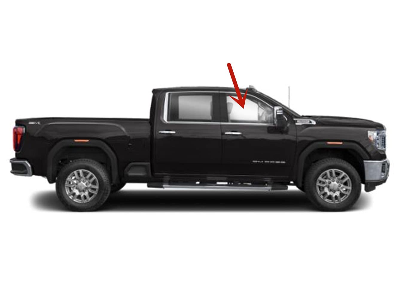 Passenger Right Side Front Door Window Door Glass Compatible with Chevrolet Silverado 2500/3500 2020-2025 & GMC Sierra 2500/3500 2020-2025 4-Door Models (Not For 1500)
