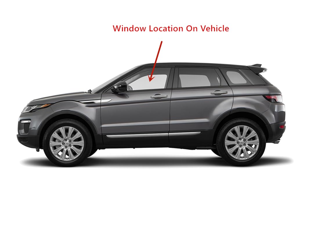 Tempered Driver Left Side Front Door Window Glass Compatible with Land Rover Range Rover Evoque 4-Door SUV 2012-2019 Models