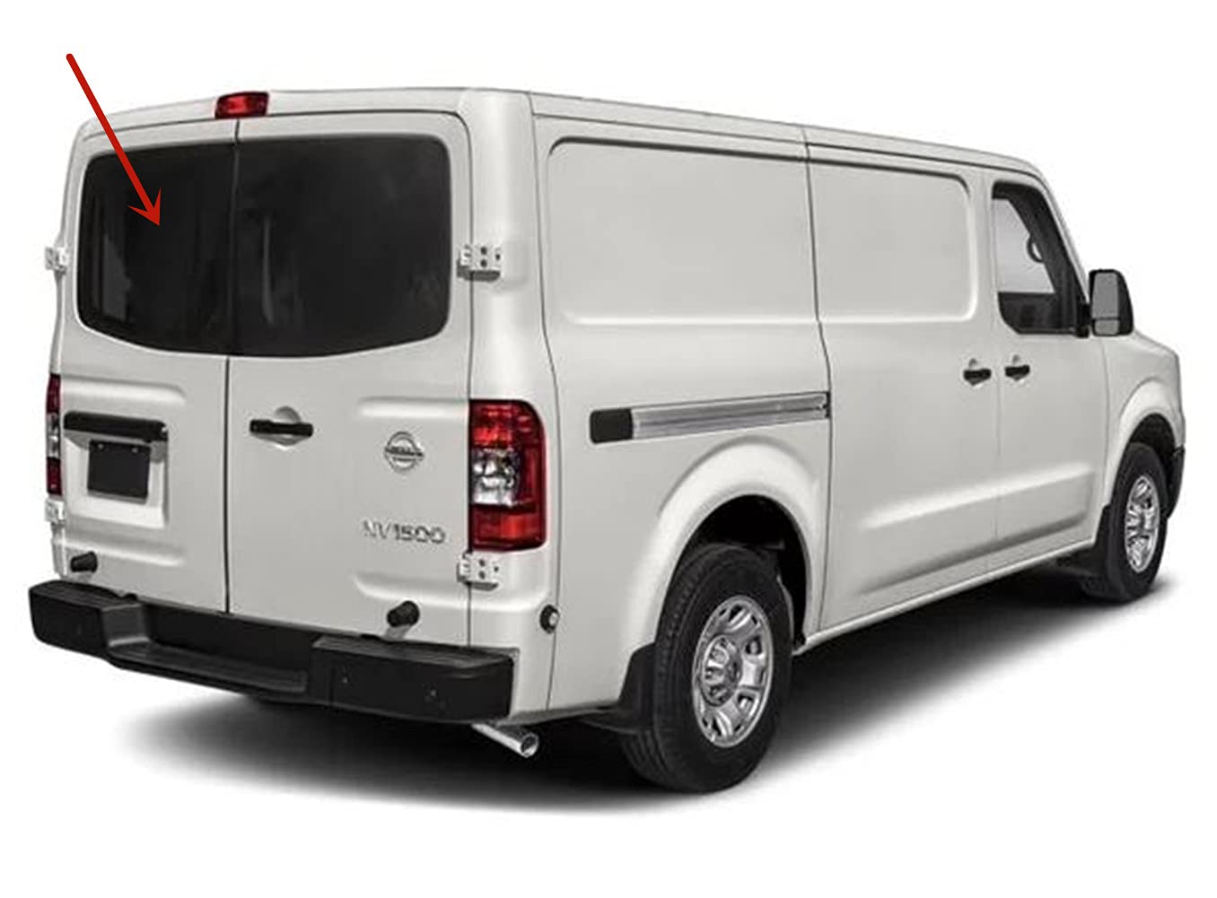 Non-Heated Back Window Back Glass Driver Left Side Compatible with Nissan NV1500 NV2500 NV3500 2012-2020 Models