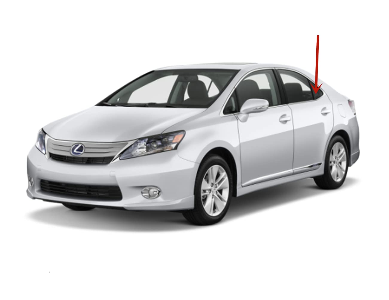 Driver Left Side Rear Vent Window Vent Glass Compatible with Lexus HS250 2010-2012 Models