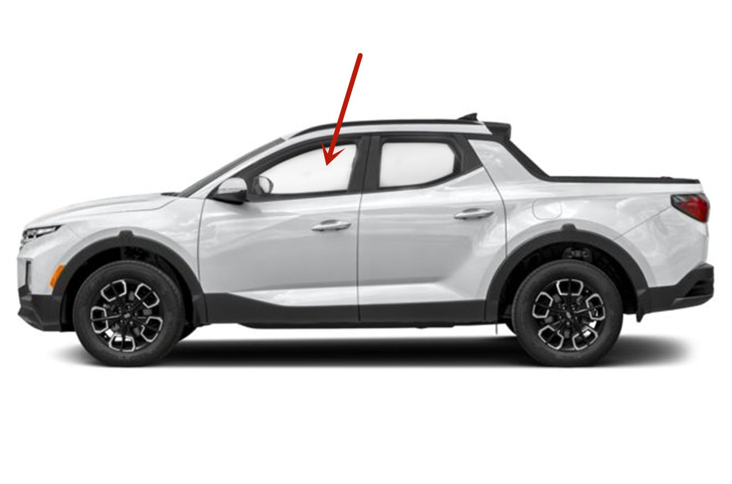 Tempered Driver Left Side Front Door Window Door Glass Compatible with Hyundai Santa Cruz 2022-2024 / Tucson 2022-2025 Models