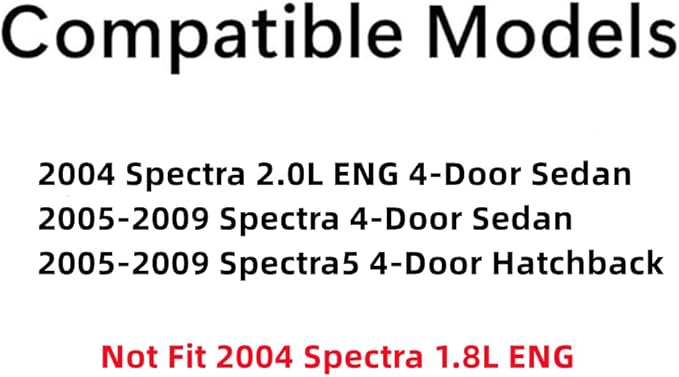 Driver Left Side Front Door Window Door Glass Compatible with Kia Spectra Spectra5 Sedan & Hatchback 2005-2009 / 2.0L ENG Sedan 2004 Models