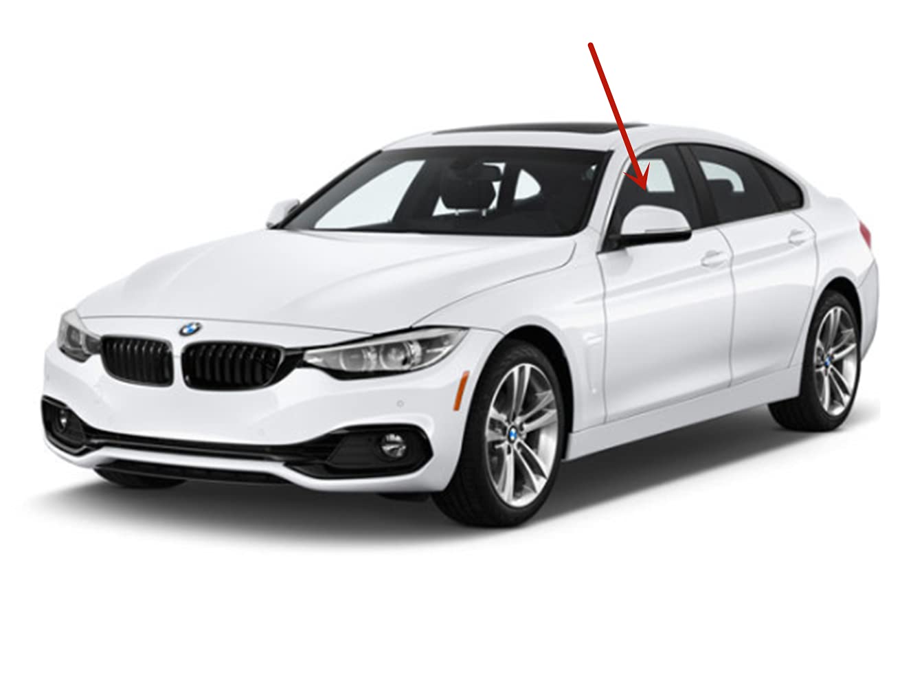OEM Driver Left Side Front Door Window Door Glass Compatible with BMW 428i Gran Coupe / 430i Gran Coupe / 435i Gran Coupe / 440i Gran Coupe 2015-2020 Models