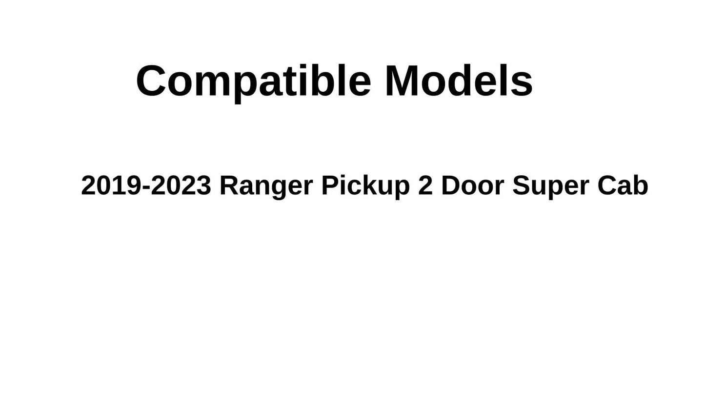 Passenger Right Side Quarter Window Quarter Glass Compatible with Ford Ranger Pickup 2 Door Super Cab 2019-2023 Models