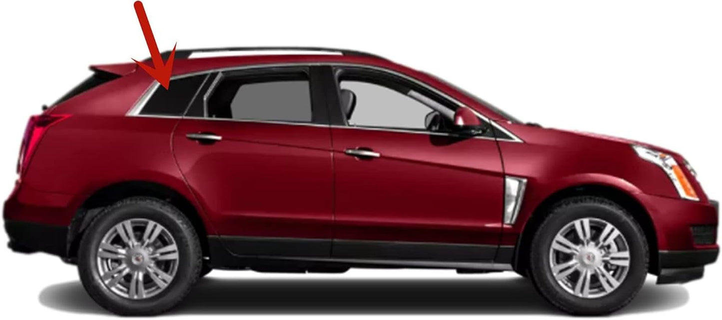 Tempered Passenger Right Side Quarter Glass Quarter Window Compatible with Cadillac SRX 2010-2016 Models