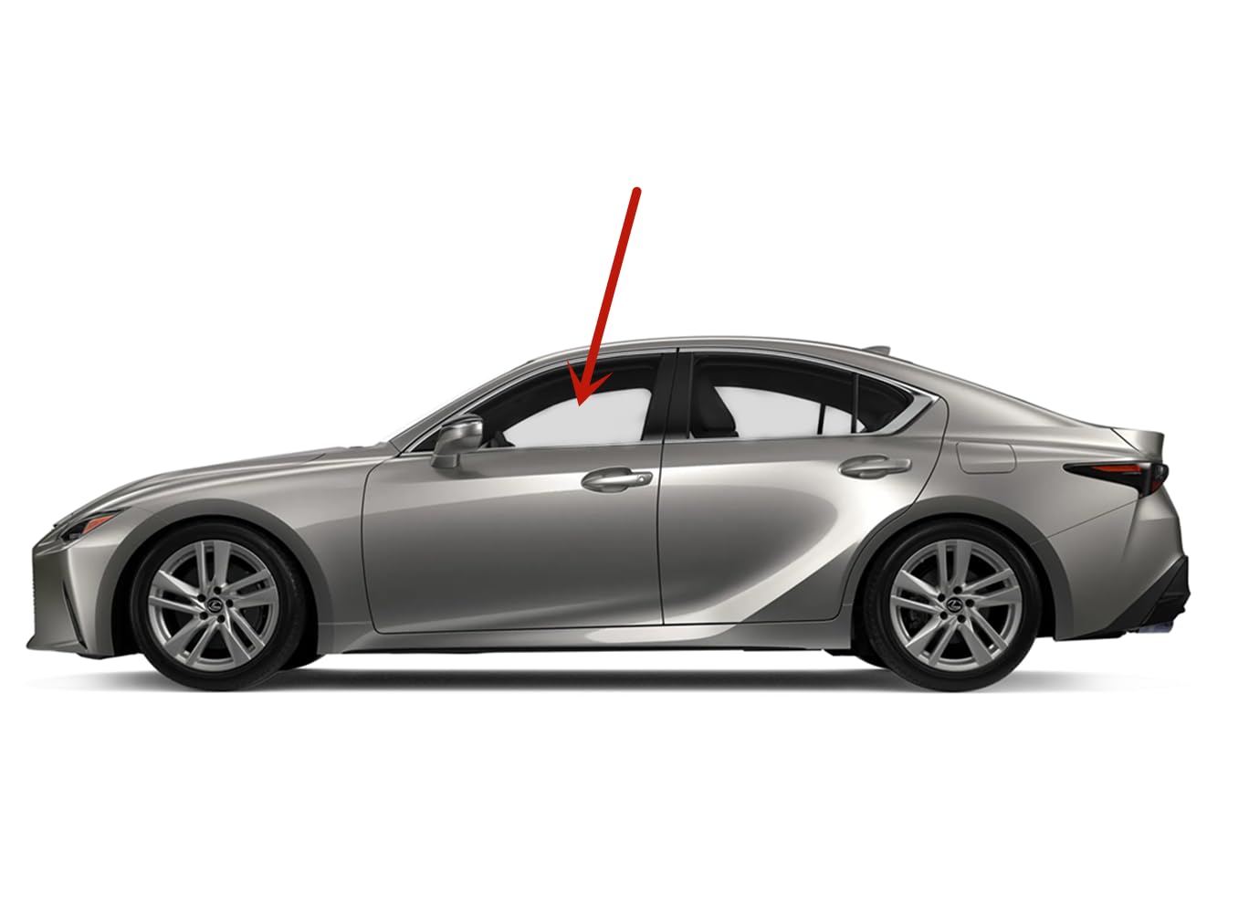 Tempered Driver Left Side Front Door Window Door Glass Compatible with Lexus IS300 IS350 IS500 2021-2025 Models