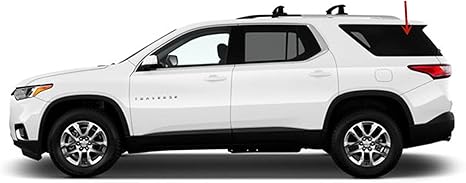 Driver Left Side Quarter Window Quarter Glass Compatible with Chevrolet Traverse 2018-2023 Models