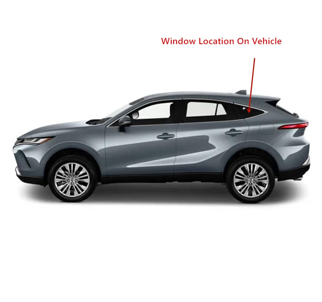 Tempered Driver Left Side Rear Quarter Window Quarter Glass Compatible with Toyota Venza 2021-2024 Models