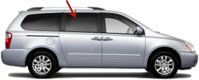 Passenger Right Side Rear Sliding Cargo Door Window Door Glass Compatible with Kia Sedona 2006-2014 Models/Hyundai Entourage 2007-2011 Models