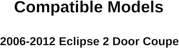 Passenger Right Side Door Window Door Glass Compatible with Mitsubishi Eclipse 2 Door Coupe 2006-2012 Models