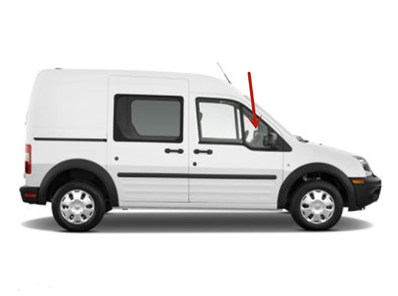 OEM Passenger Right Side Front Vent Window Vent Glass Compatible with Ford Transit Connect Van 2010-2013 Models