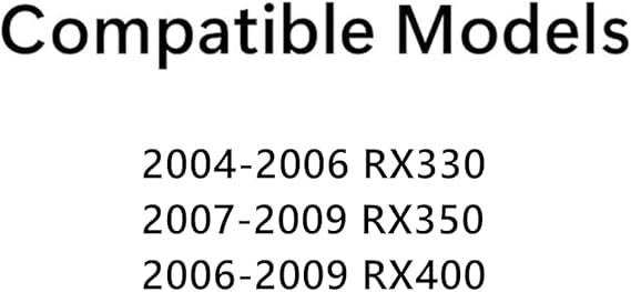 Passenger Right Side Rear Door Window Door Glass Compatible with Lexus RX330 / RX350 / RX400 2004-2009 Models