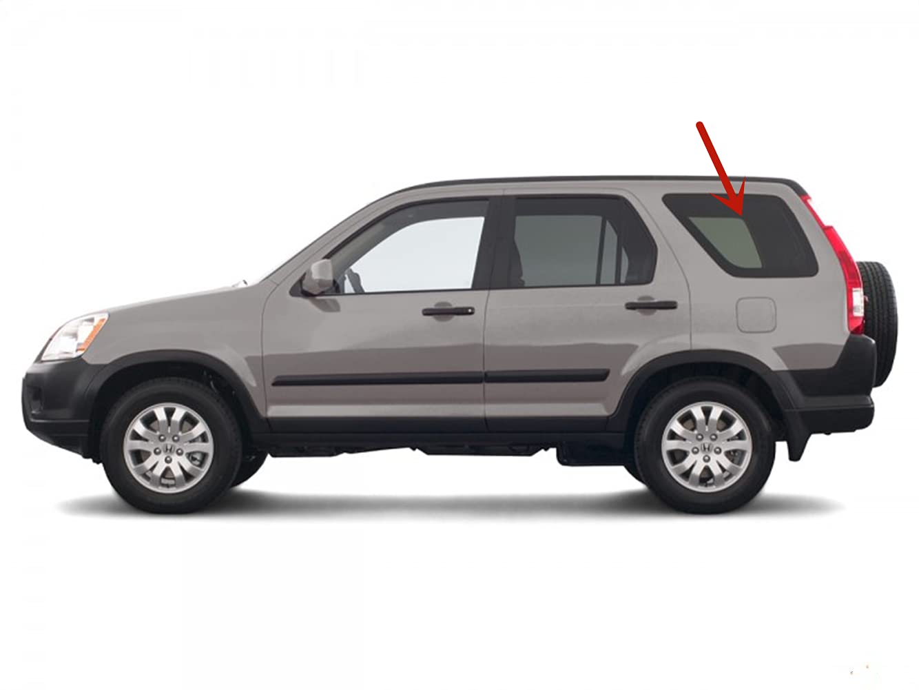 OEM Driver Left Side Rear Quarter Glass Compatible with Honda CR-V 2002-2006 Models