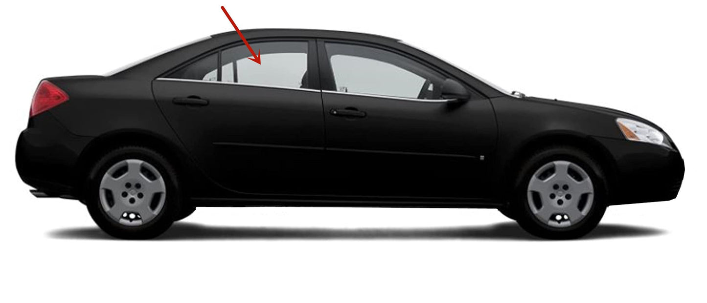 Passenger Right Side Rear Door Window Door Glass Compatible with Pontiac G6 4 Door Sedan 2005-2010 Models