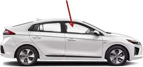 Passenger Right Side Front Door Window Door Glass Compatible with Hyundai Ioniq Hybrid 2017-2023 Models (Not For Ioniq 5 or Ioniq 6)