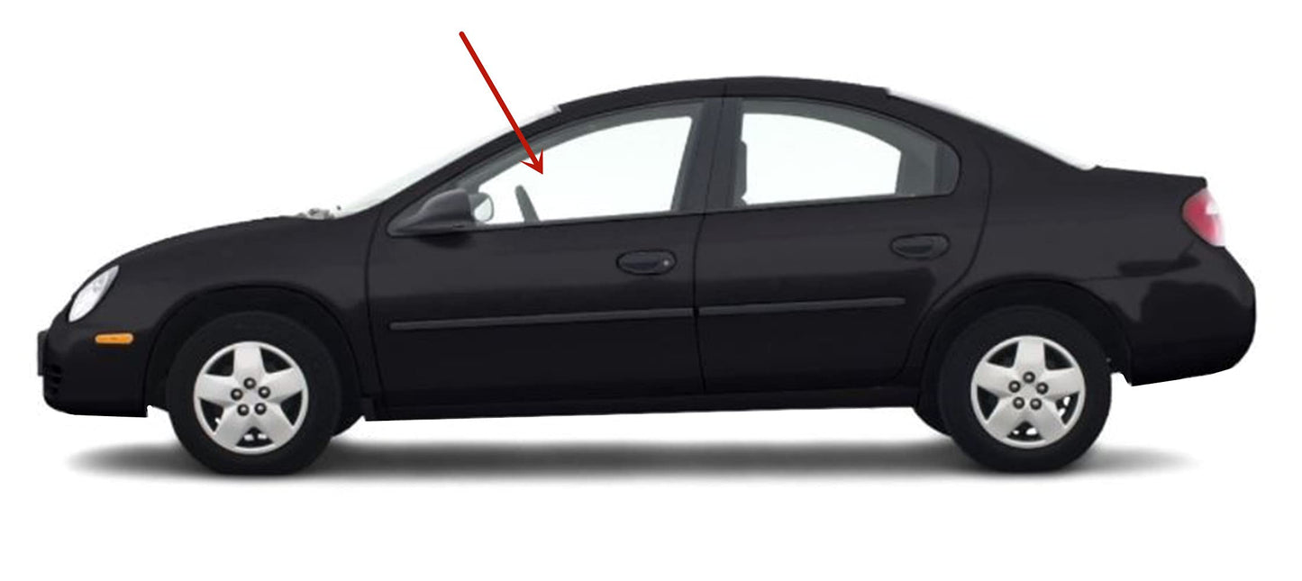 Driver Left Side Front Door Window Door Glass Compatible with Dodge Neon/Plymouth Neon 4 Door Sedan 2000-2005 Models