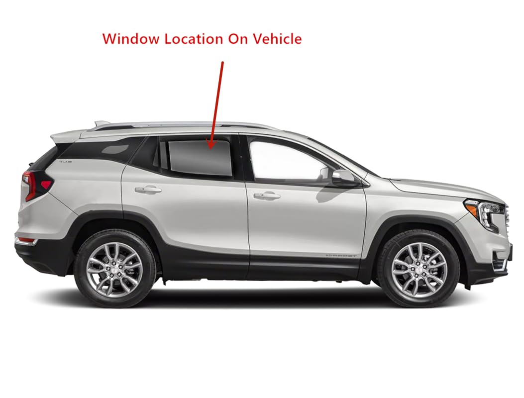 Passenger Right Side Rear Door Window Door Glass Compatible with GMC Terrain 2018-2024 Models