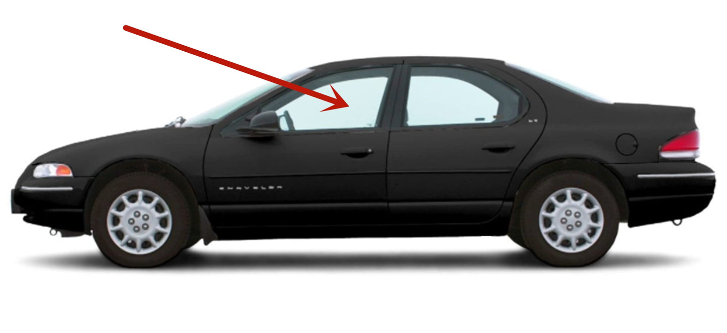 Driver Left Side Front Door Window Door Glass Compatible with Chrysler Cirrus/Dodge Stratus 4 Door Sedan 1995-2000 Models