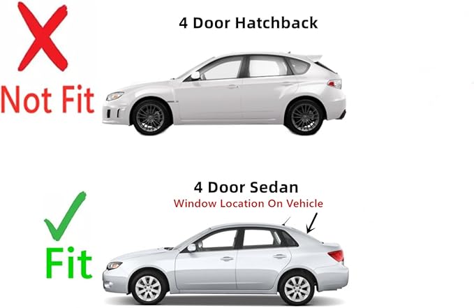 Heated Back Window Back Glass Compatible with Subaru Impreza 4 Door Sedan 2008-2011 Models / Impreza WRX 4 Door Sedan 2008-2014 Models
