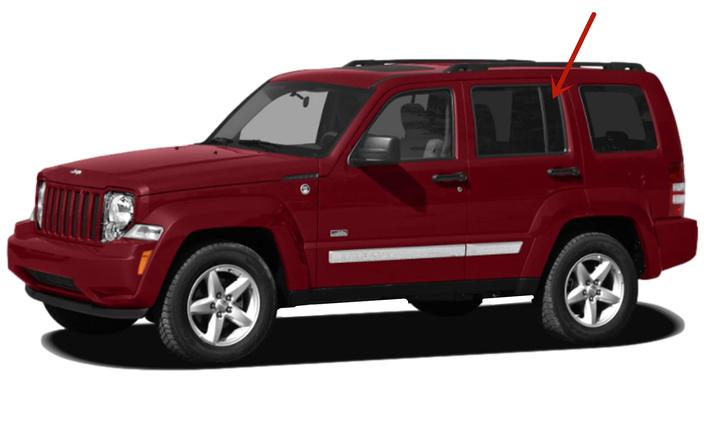 OEM Driver Left Side Rear Vent Window Vent Glass Compatible with Jeep Liberty 2008-2012 Models