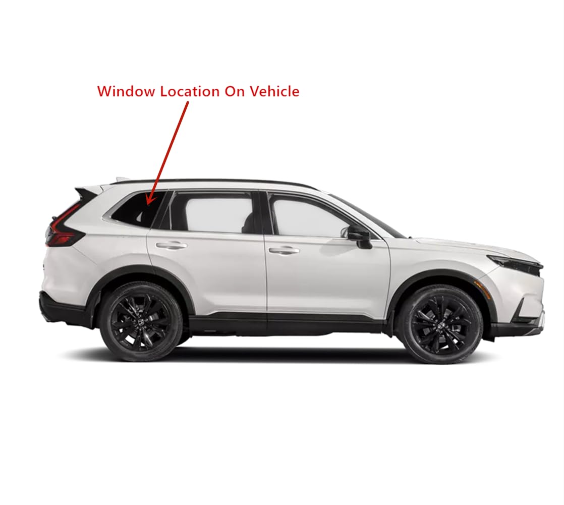 Chrome Moulding Clear Color Passenger Right Side Quarter Window Quarter Glass Compatible with Honda CR-V 2023-2025 Models