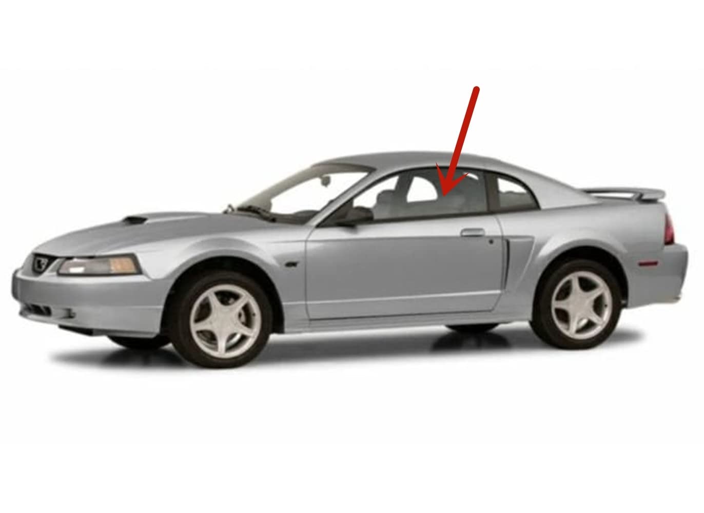 OEM Driver Left Side Front Door Window Door Glass Compatible with Ford Mustang 1994-2004 Models