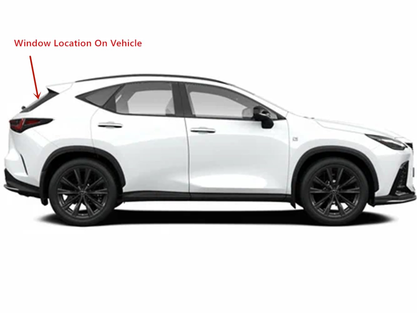 Heated Rear Tailgate Liftgate Back Window Back Glass Compatible with Lexus NX250 NX350 NX350h NX450h 2022-2025 Models