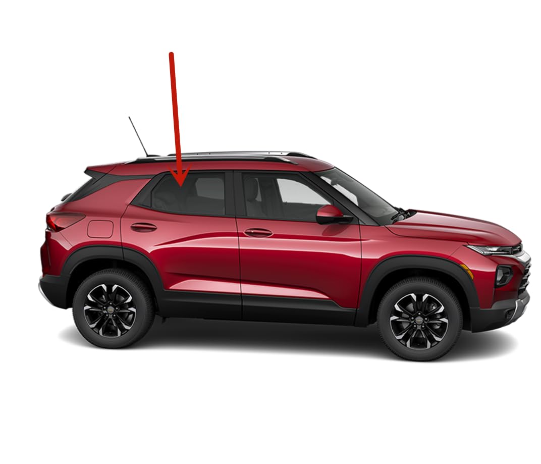 Tempered Passenger Right Side Rear Door Window Door Glass Compatible with Chevrolet TrailBlazer 2021-2025 Models