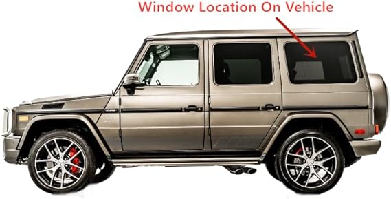Driver Left Side Rear Quarter Window Privacy Glass w/ Antenna Style Compatible with Mercedes Benz G500 / G55 AMG / G550 / G63 AMG 2002-2018 Models