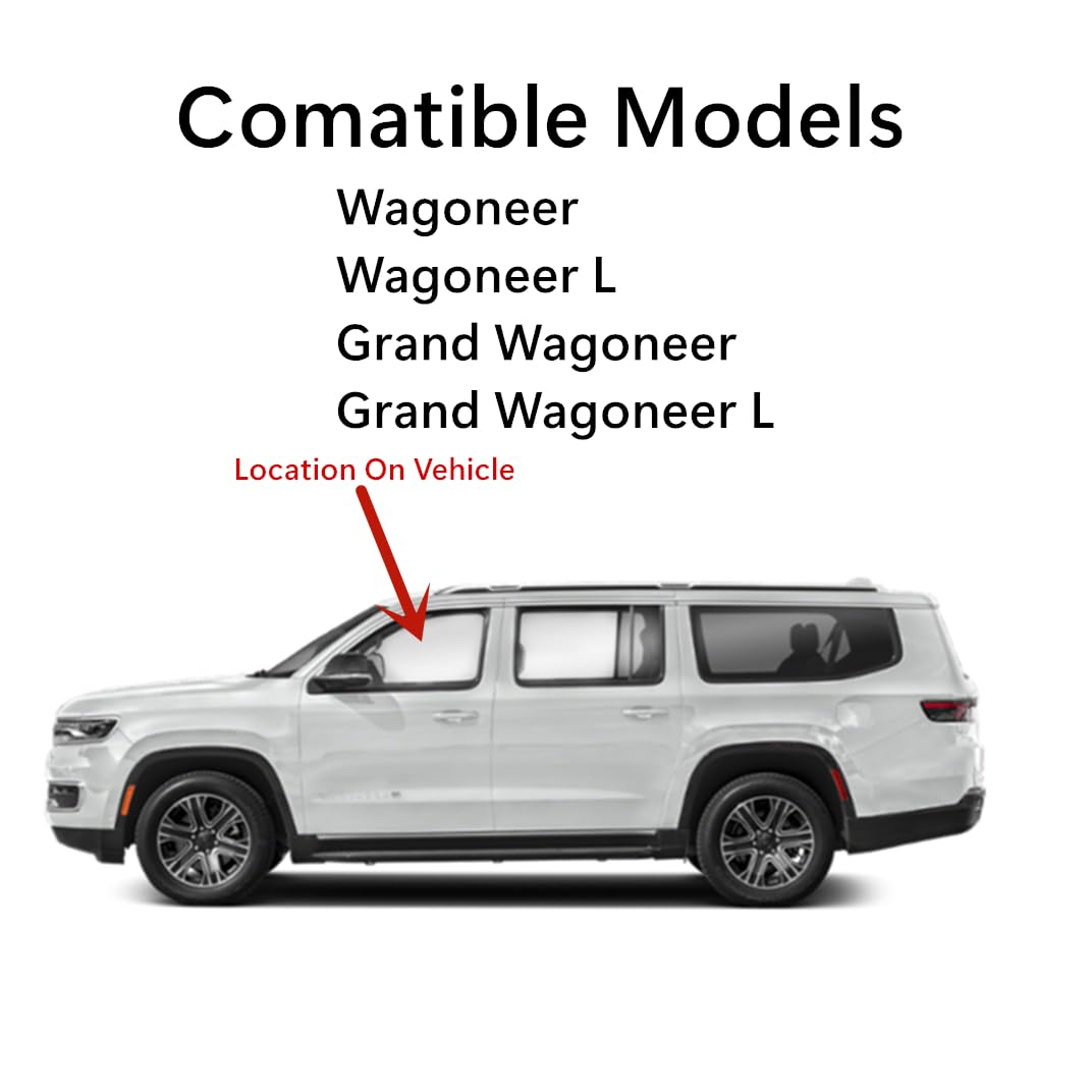 Laminated Driver Left Side Front Door Window Door Glass Compatible with Jeep Wagoneer / Wagoneer L / Grand Wagoneer / Grand Wagoneer L 2022-2025 Models