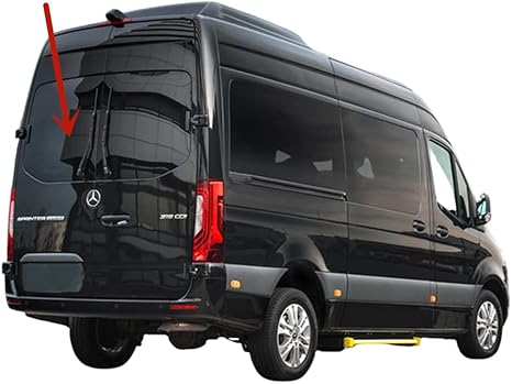 Heated Back Window Back Glass Driver Left Side With Wiper Hole Style Compatible with Mercedes Benz Sprinter 1500 2500 3500 4500 2019-2024 Models