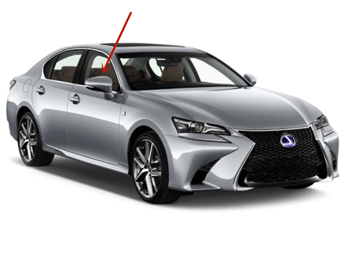 Passenger Right Side Front Door Window Door Glass Compatible with Lexus GS200t / GS300 / GS350 / GS450h / GS F Sport 2013-2020 Models
