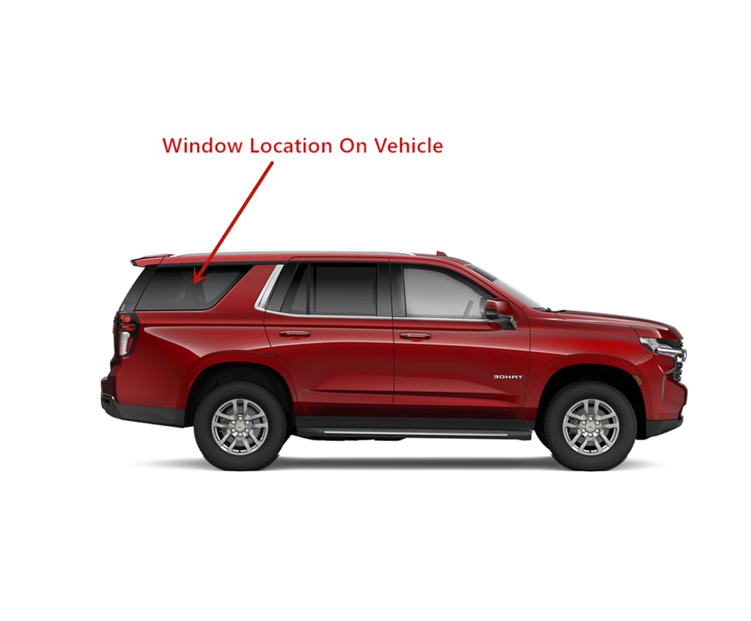 Passenger Right Side Quarter Window Quarter Glass With Alarm Wire Compatible with Chevrolet Tahoe /GMC Yukon 2021-2025 Models (Not For Yukon XL)