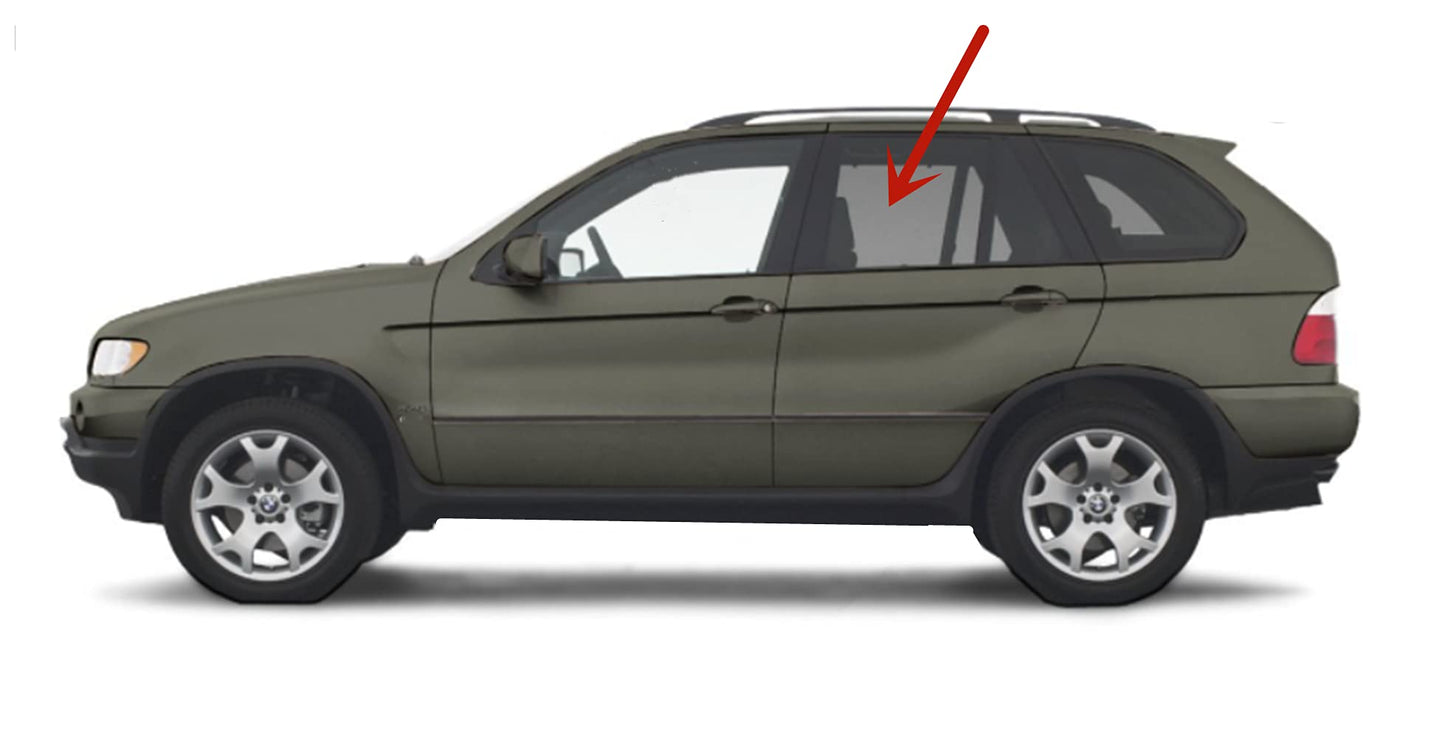 Privacy Driver Left Side Rear Door Window Door Glass Compatible with BMW X3 2004-2010 Models