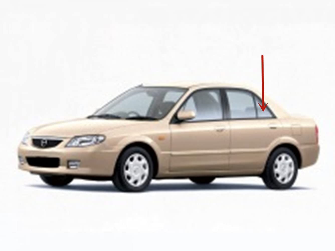 Driver Left Side Rear Vent Glass Vent Window Compatible with Mazda Protege 323 4 Door Sedan 1990-1994 Models