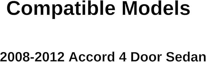 Passenger Right Side Front Door Window Door Glass Compatible with Honda Accord 4 Door Sedan 2008-2012 Models