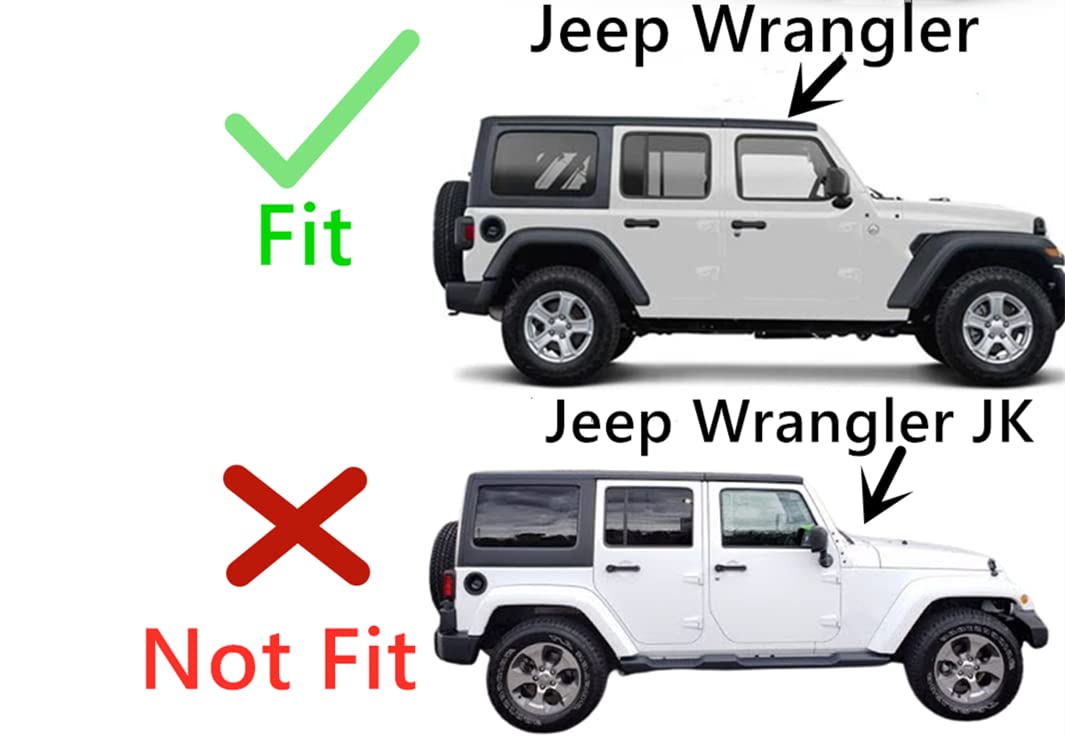 Passenger Right Side Quarter Window Quarter Glass Compatible with Jeep Wrangler 2018-2025 4 Door Models