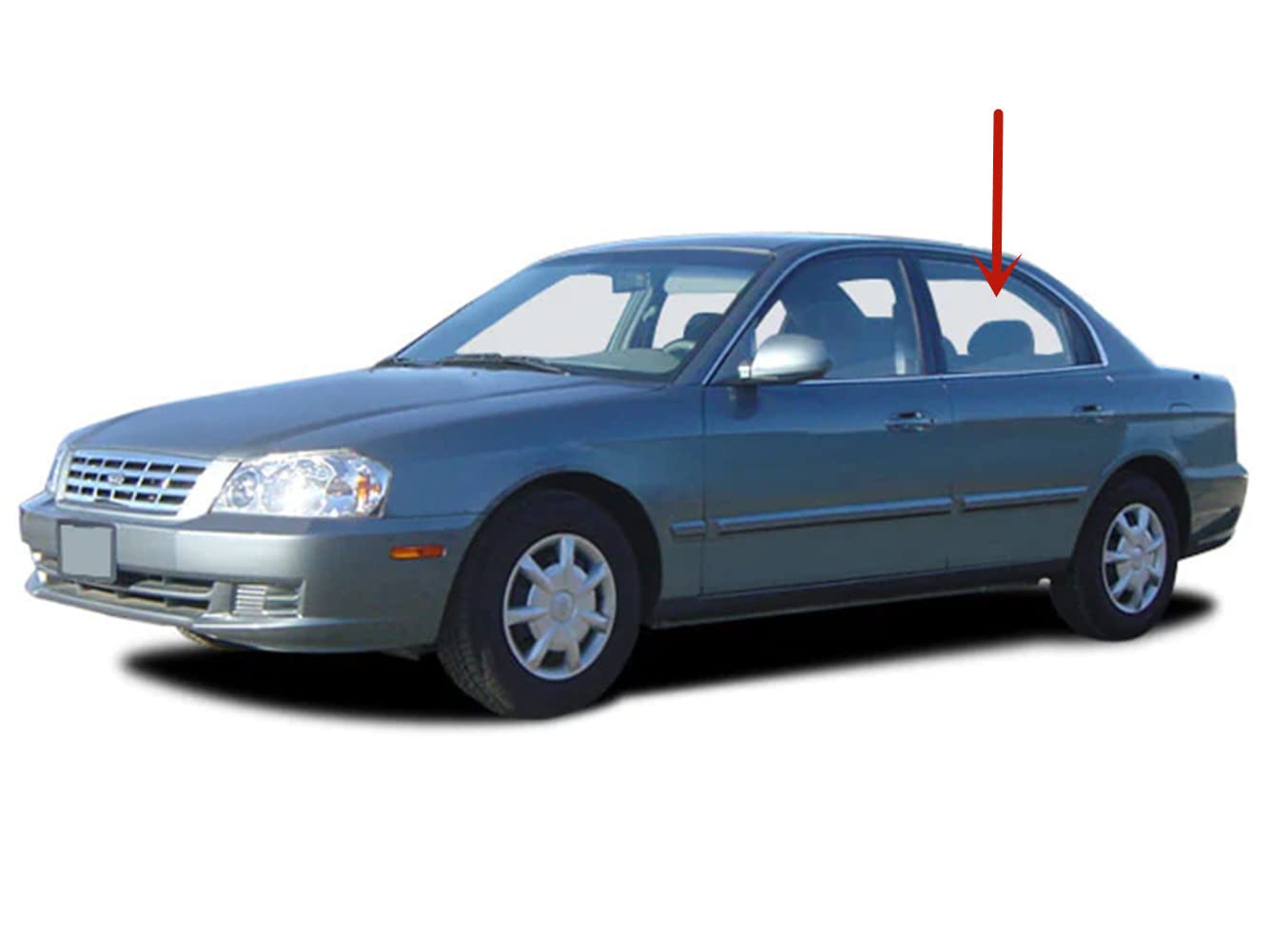 Driver Left Side Rear Door Window Door Glass Compatible with Kia Optima 4 Door Sedan 2001-2002 Models