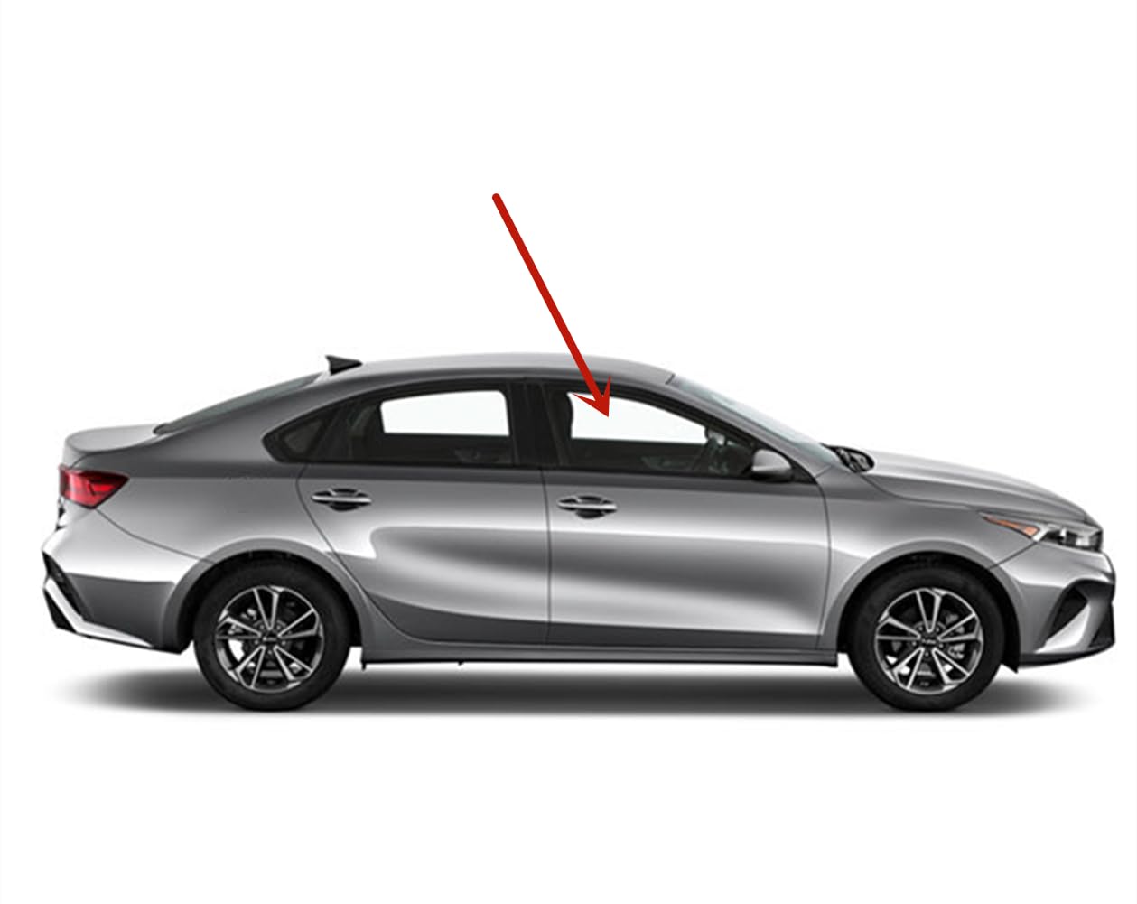Passenger Right Side Front Door Window Door Glass Compatible with Kia Forte 2019-2024 4-Door Sedan Models