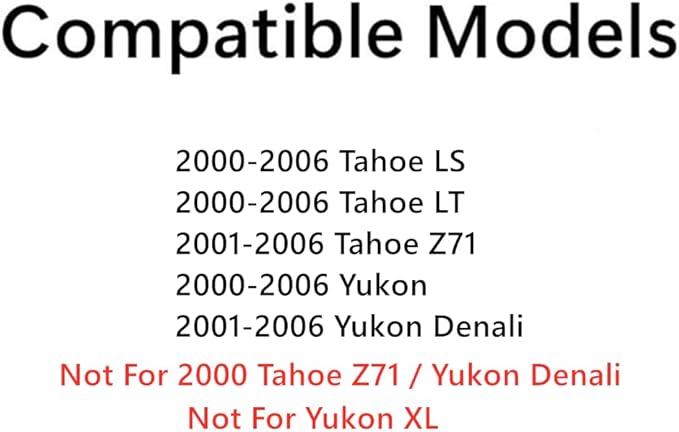 Driver Left Side Rear Quarter Window Quarter Glass Compatible with GMC Yukon/Chevrolet Tahoe 2000-2006 Models