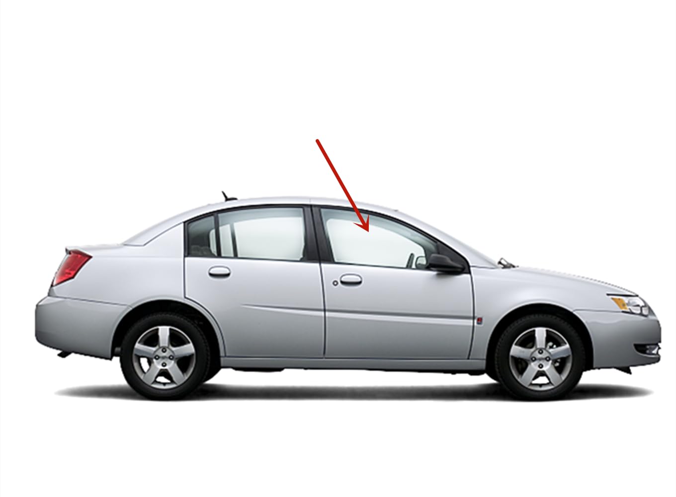 Passenger Right Side Front Door Window Door Glass Compatible with Saturn Ion 4 Door Sedan 2003-2007 Models