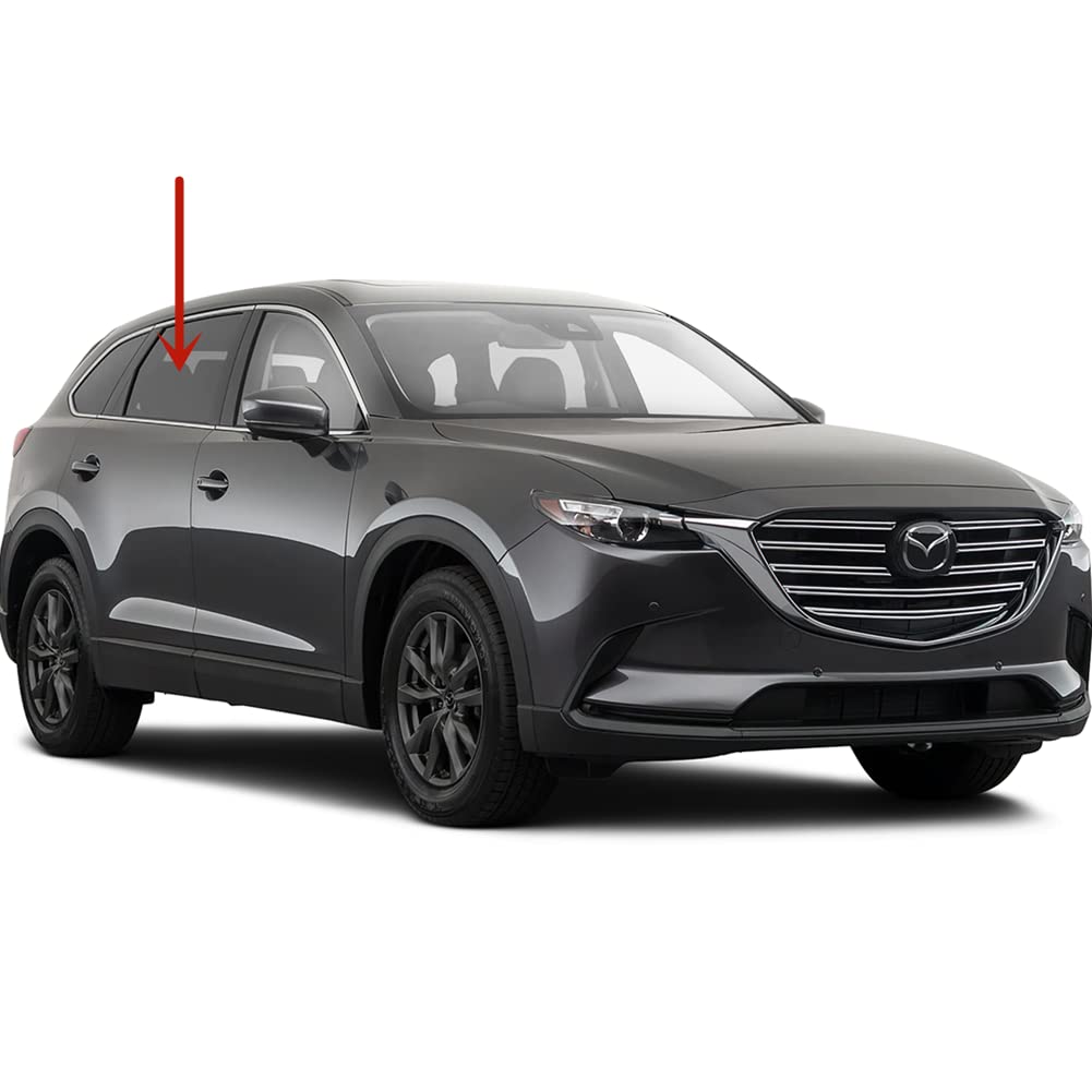 Passenger Right Side Rear Door Window Door Glass Compatible with Mazda CX-9 2016-2023 Models
