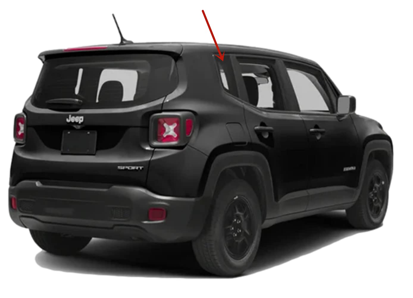 OEM Passenger Right Side Rear Quarter Window Quarter Glass Compatible with Jeep Renegade 2015-2021 Models