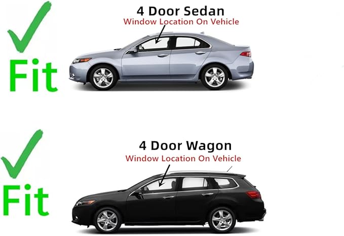 Driver Left Side Front Door Window Door Glass Compatible with Acura TSX 4 Door Sedan/Wagon 2009-2014 Models