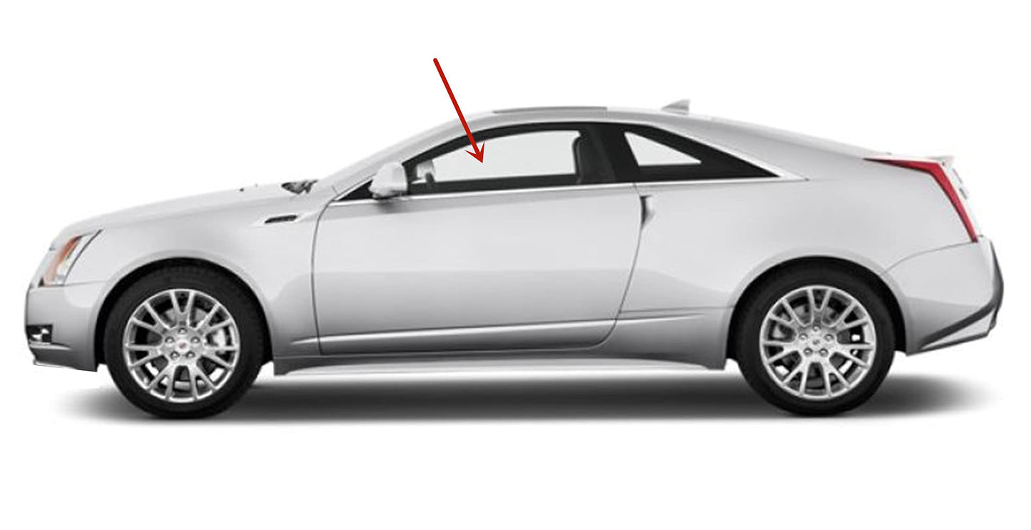 Driver Left Side Door Window Door Glass Compatible with Cadillac CTS / CTS-V 2-Door Coupe 2011-2015 Models