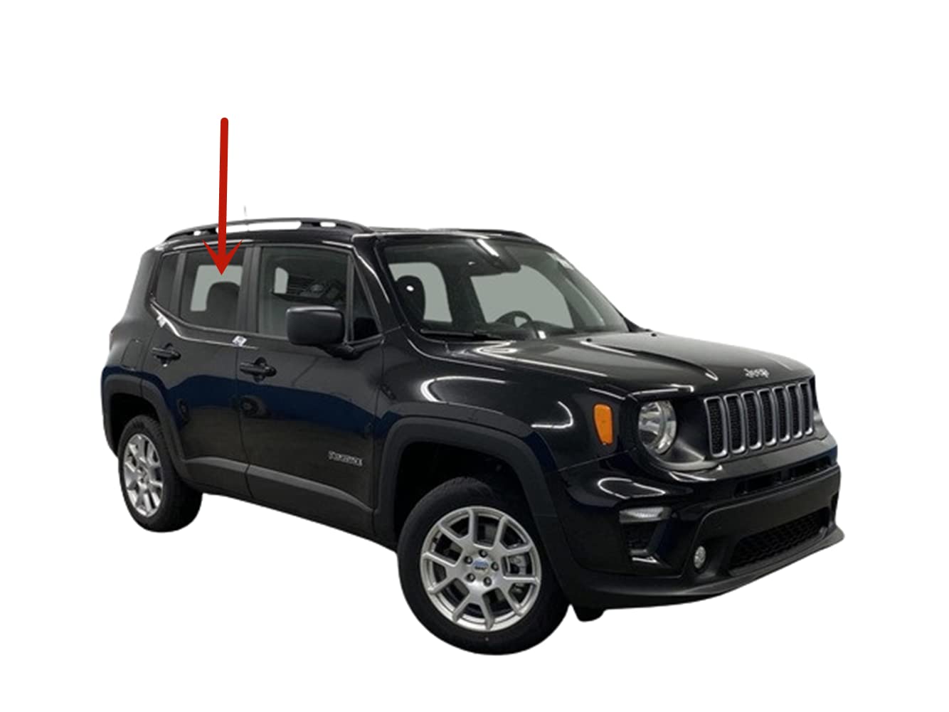 Passenger Right Side Rear Door Window Door Glass Compatible with Jeep Renegade 2015-2023 Models