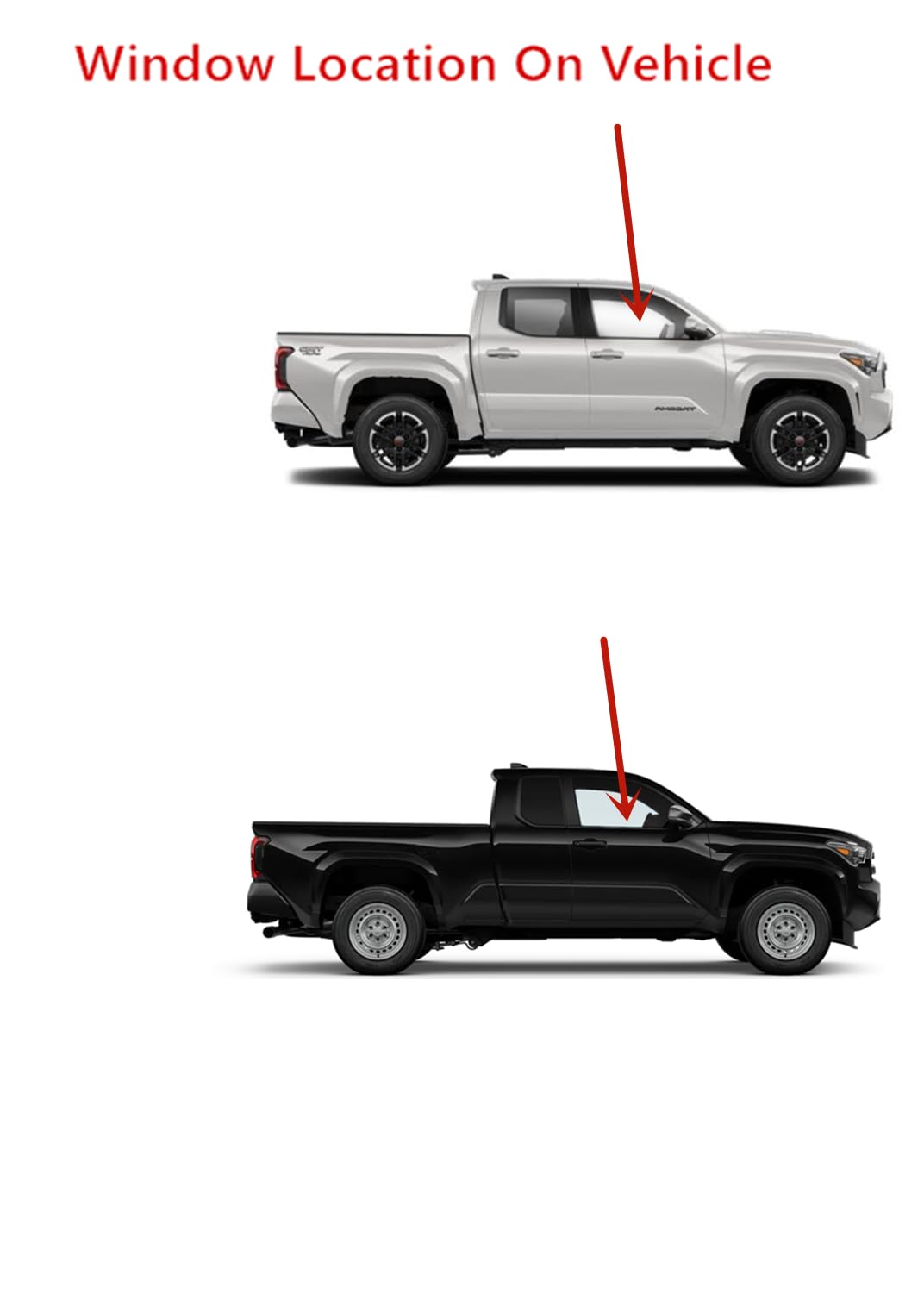 Laminated Passenger Right Side Front Door Window Door Glass Compatible with Toyota Tacoma Pickup 2024-2025 Models
