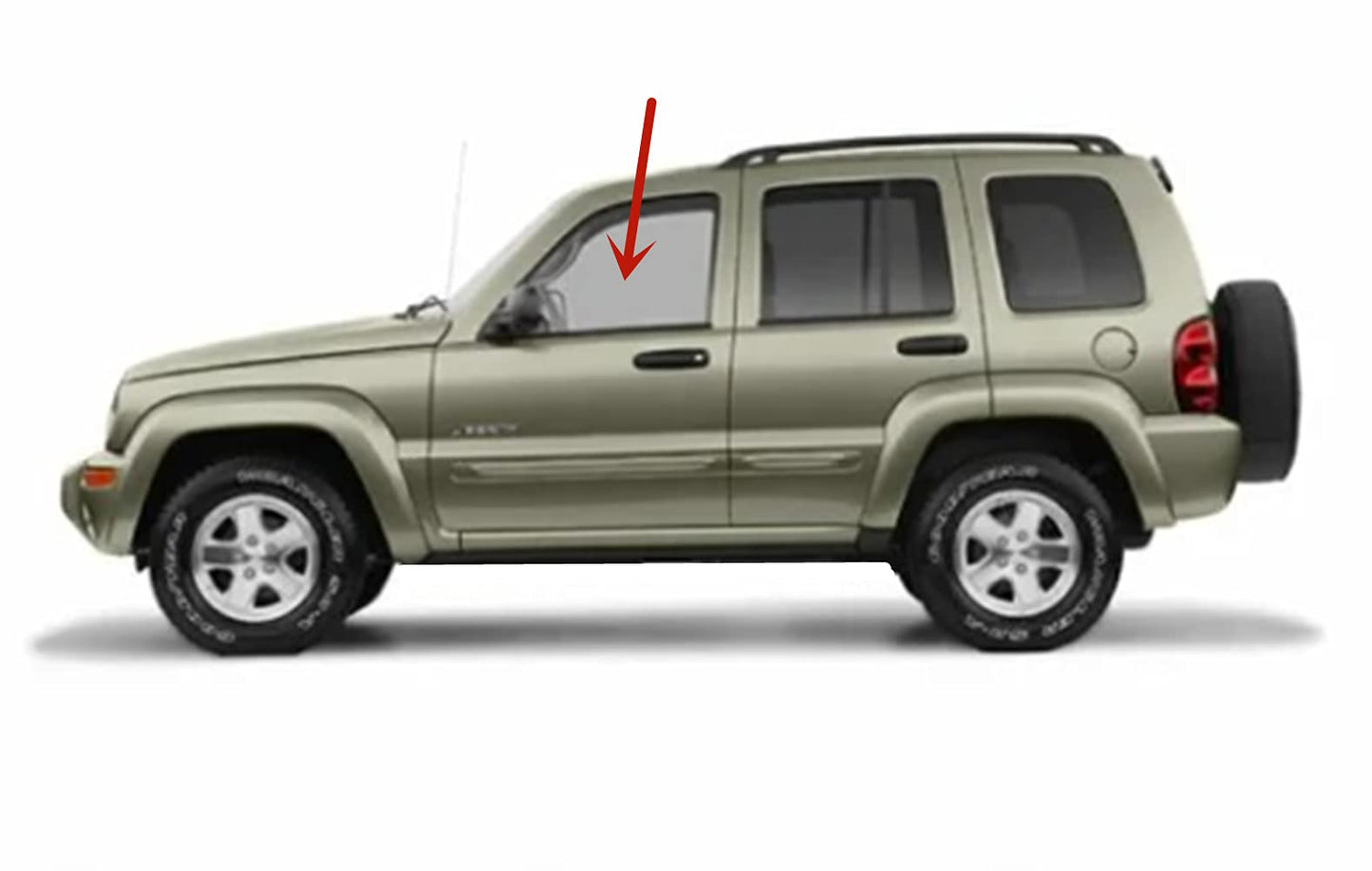 Driver Left Side Front Door Window Door Glass Compatible with Jeep Liberty 2002-2007 Models