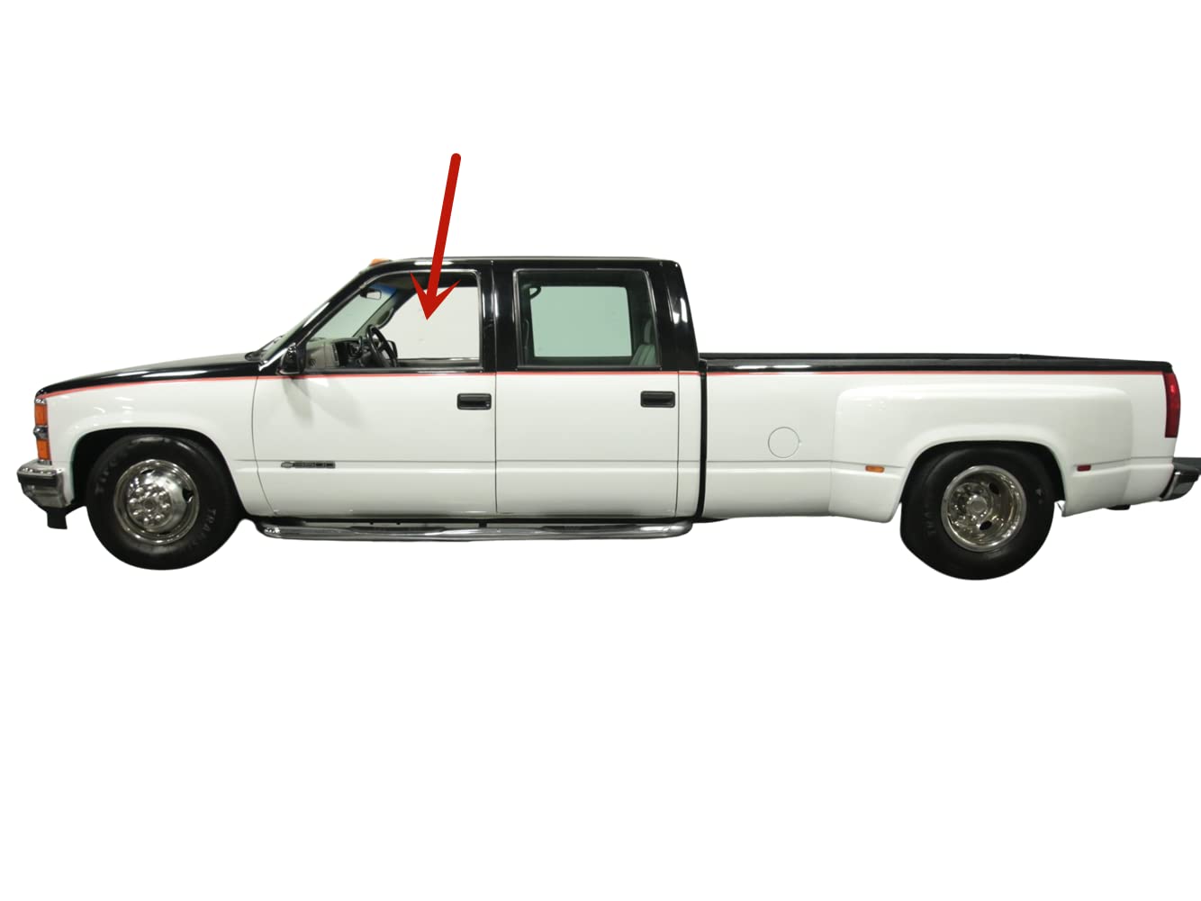 Driver Left Side Front Door Window Door Glass Compatible with Chevrolet Pickup/GMC Pickup C1500 K1500 1993-1999 Models/ C2500 CK2500 C3500 K3500 1993-2000 Models