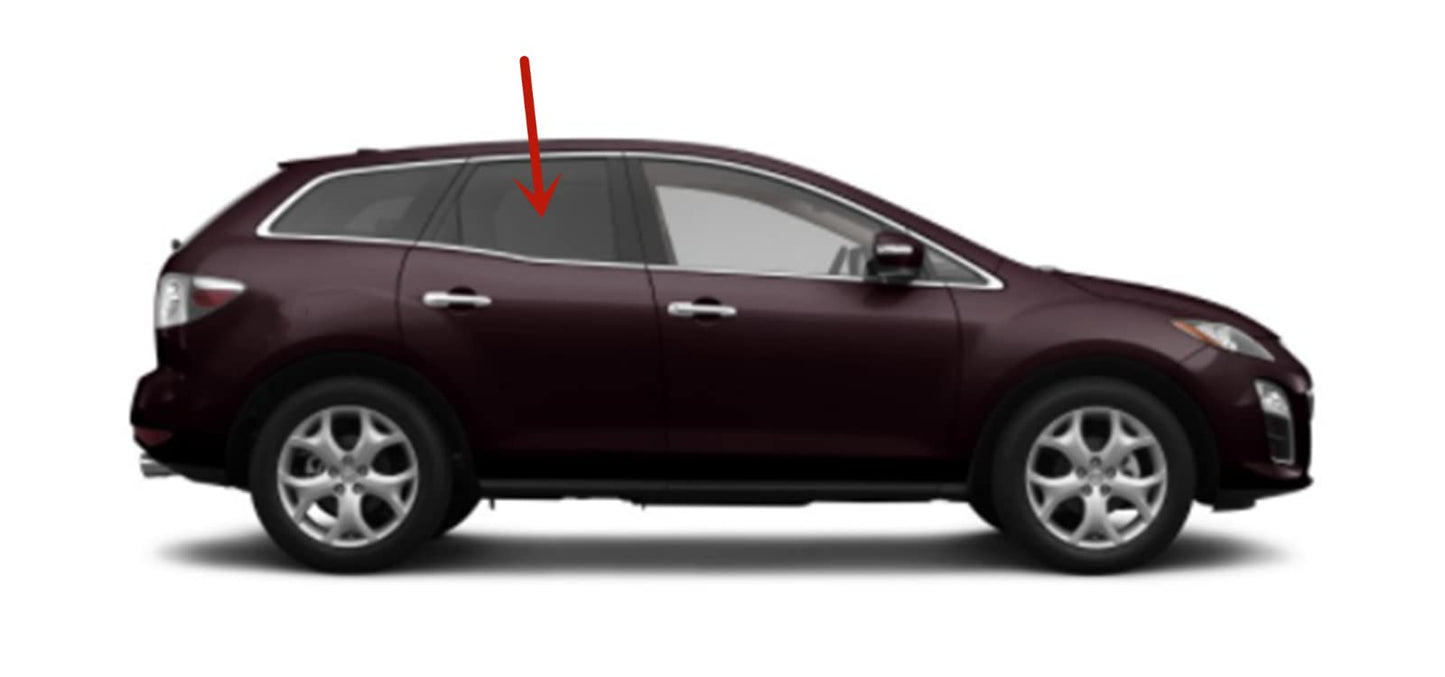 Passenger Right Side Rear Door Window Door Glass Compatible with Mazda CX-7 2007-2012 Models